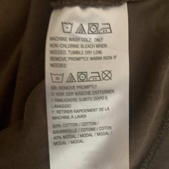 NWOT Logo Lori Goldstein Long Sleeve Dark Camo Green (Almost Brown) Shirt Sz Lg - Picture 5 of 13